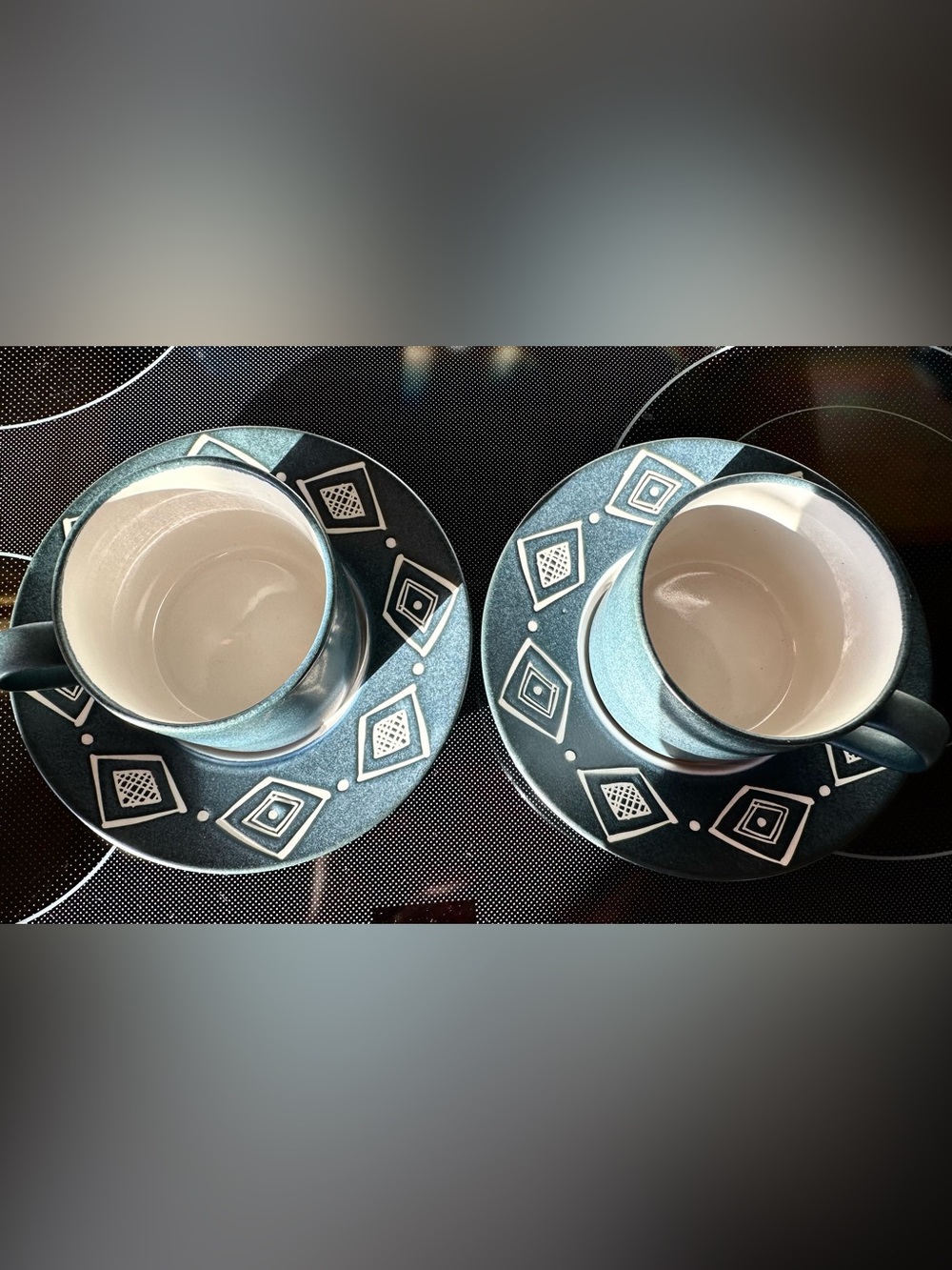 Vintage Pottery Barn Bongo Blue Mug & Saucer Set – Made in Japan